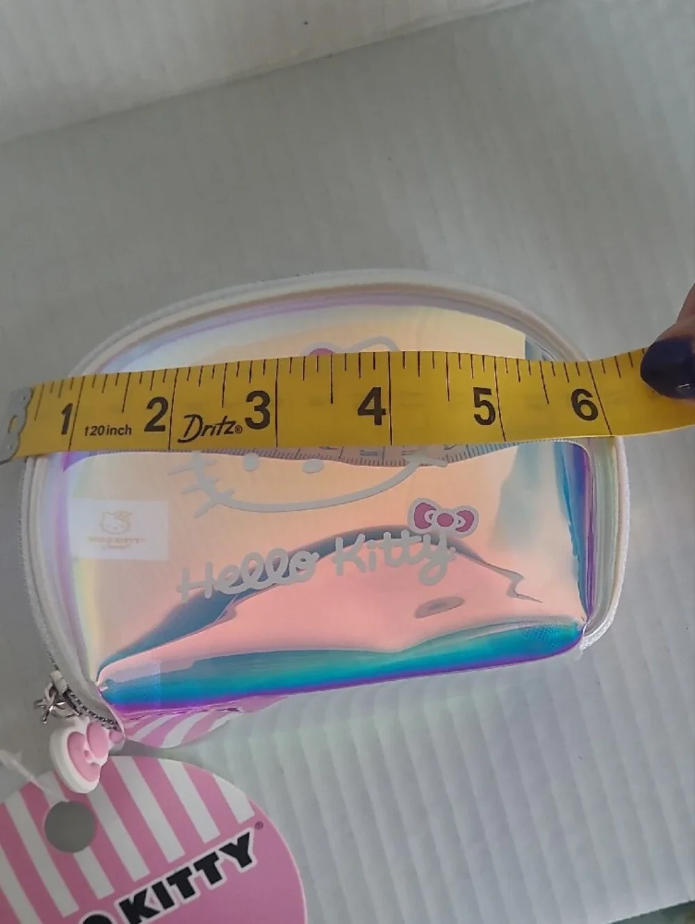 Hello Kitty Iridescent Coin Purse with Pink Bow